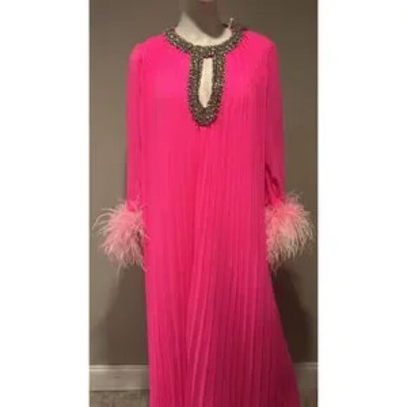 self portrait pink feather dress Pink Taffeta Feather Mini Dress self-portrait